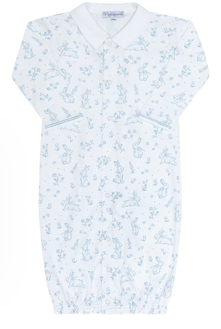 Blue Bunny Toile Converter Gown