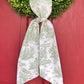 Spring Toile Wreath Sash