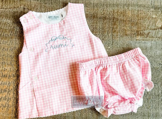 Gingham Two Piece Set