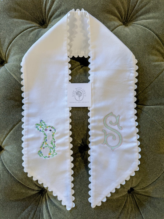 Pique Spring Wreath Sash with Trim